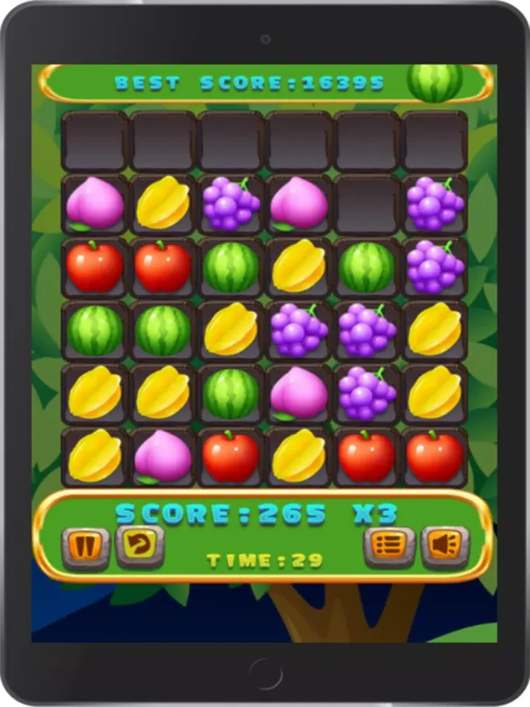 Fruits Blaster Match 3 iPad  Screenshots