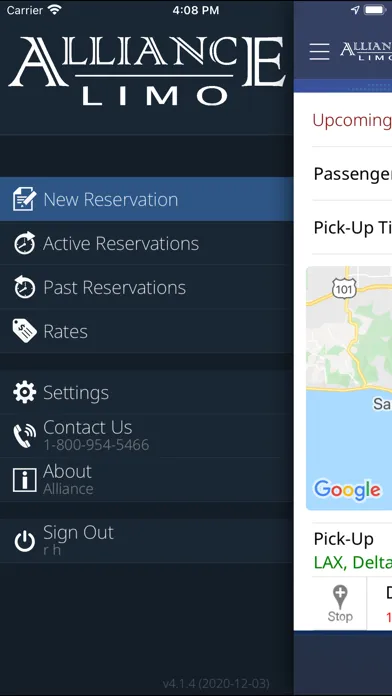 Alliance Limo Mobile Screenshots