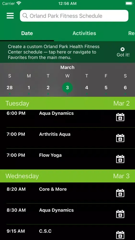 Capturas de tela do Orland Park Health & Fitness