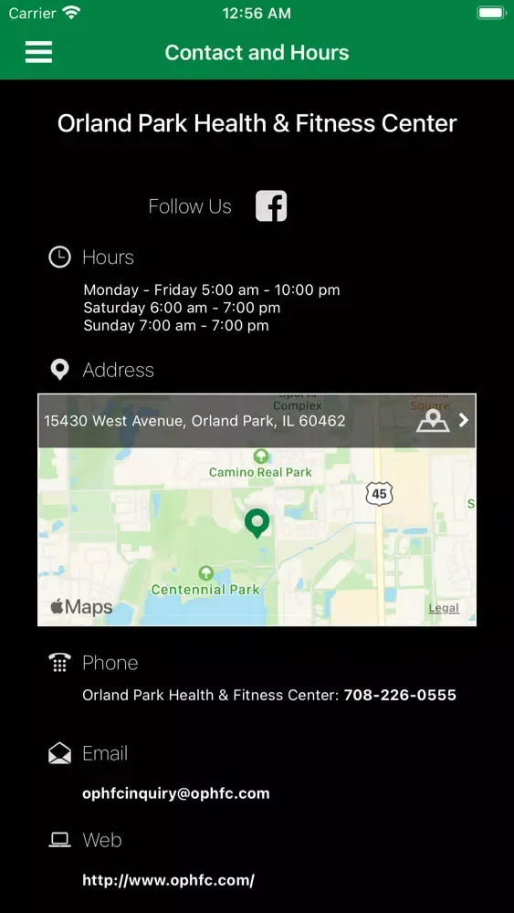 Capturas de tela do Orland Park Health & Fitness
