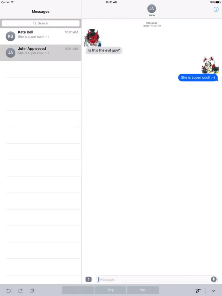 Capturas de pantalla de OniXFox Sticker Pack iPad 
