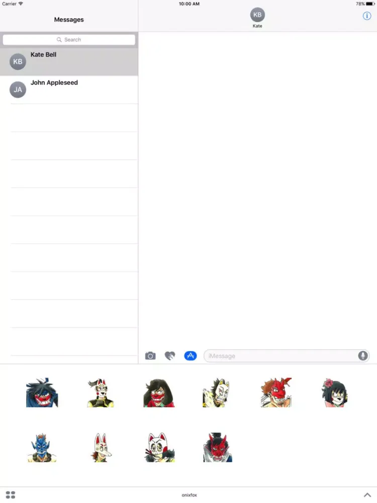 Capturas de pantalla de OniXFox Sticker Pack iPad 