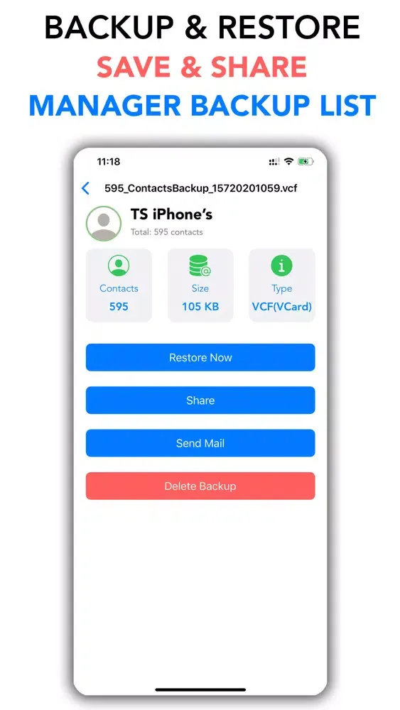 تصاویر My Contacts - Backup & Restore
