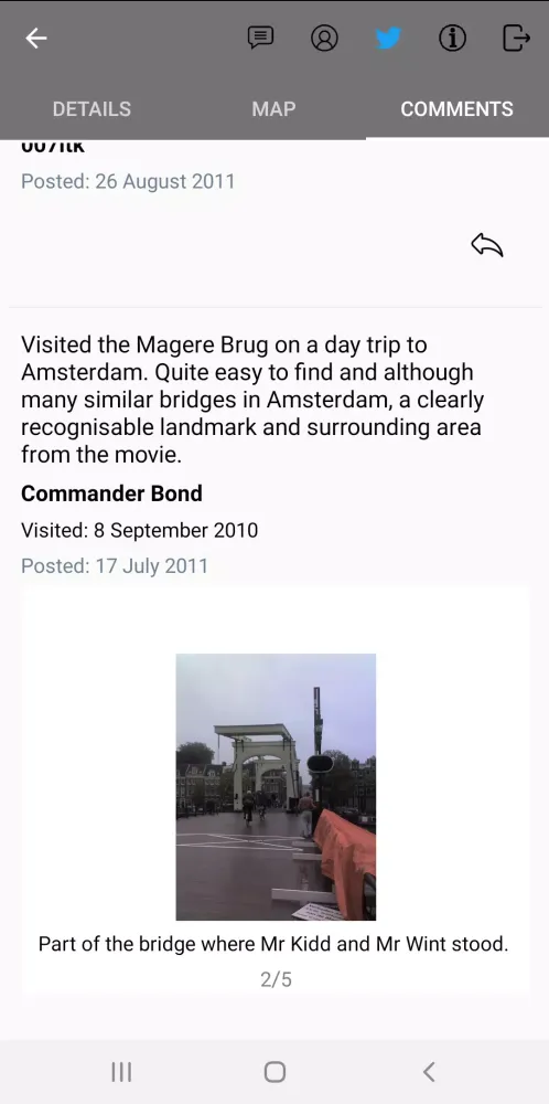 Capturas de tela do James Bond Locations