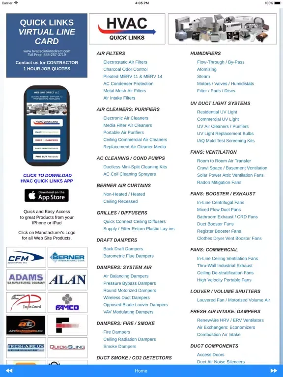 HVAC Quick Links iPad 應用截圖