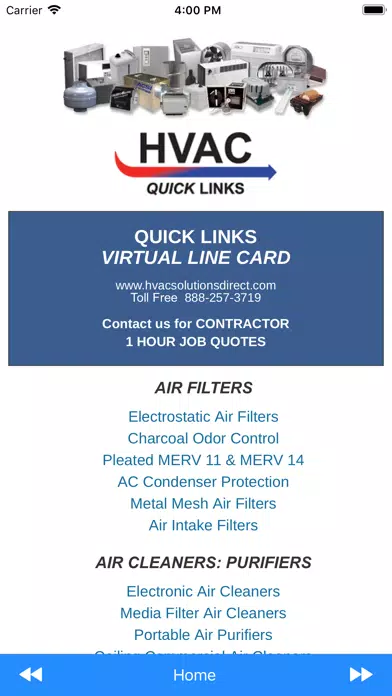 Screenshot di HVAC Quick Links