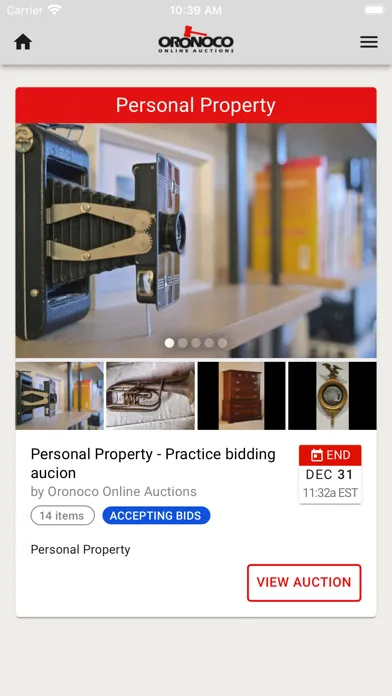 Oronoco Online Auctions سکرین شاٹس