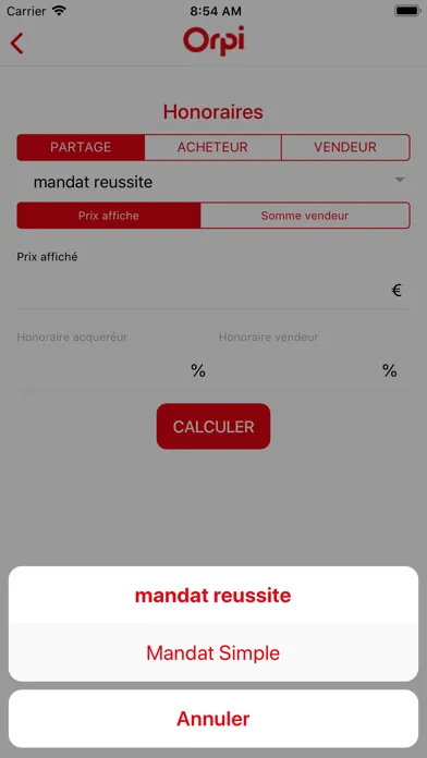 Zrzuty ekranu ORPI ImmoOutils