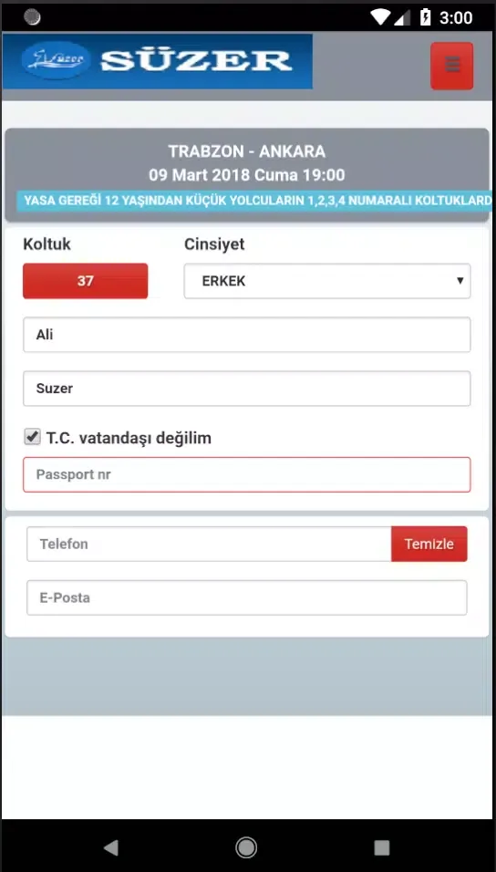 Süzer Seyahat Screenshots
