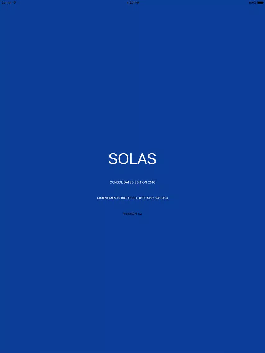 SOLAS Consolidated 2016 iPad  Screenshots