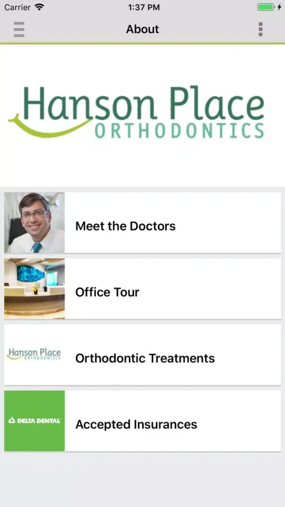 Ảnh chụp màn hình của Hanson Place Orthodontics