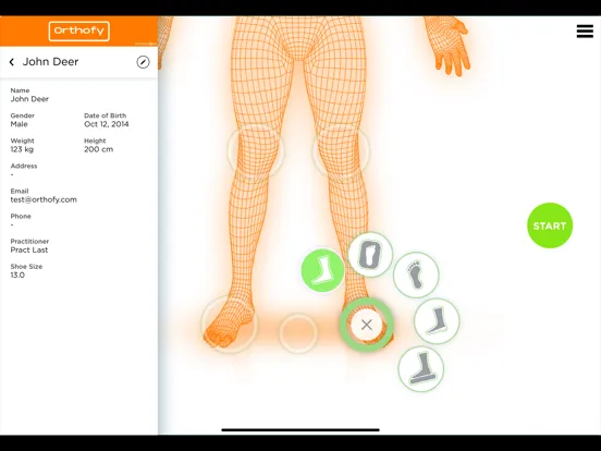 Tangkapan layar Orthofy iPad 