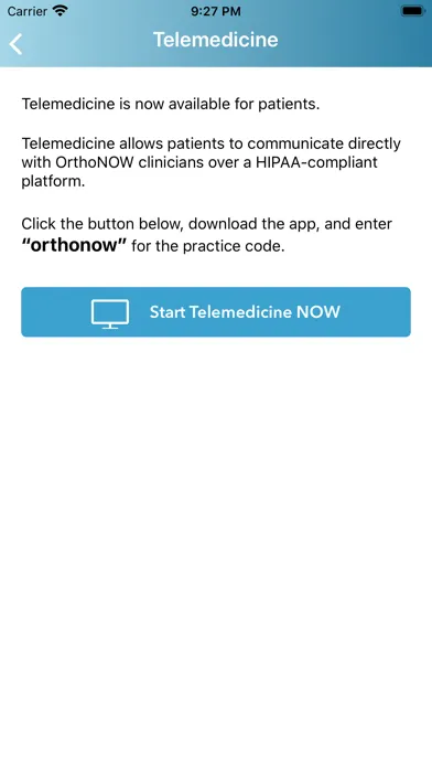 OrthoNOW® Official Mobile Screenshots