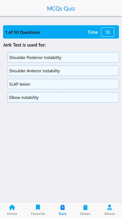 Zrzuty ekranu Orthopedic Examination