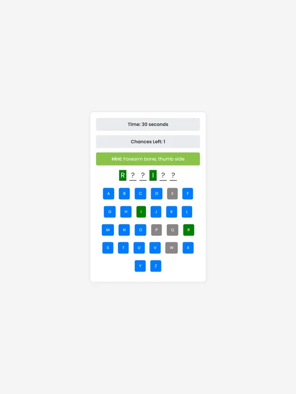 Orthopedic Words Game iPad  스크린샷