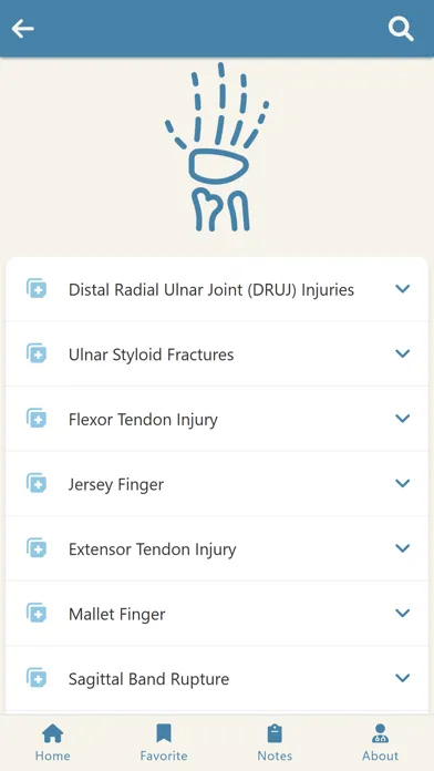 Capturas de tela do Orthopedic Indications
