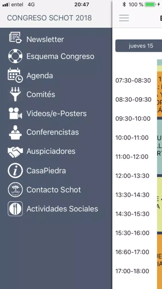 Ảnh chụp màn hình của CONGRESO SCHOT