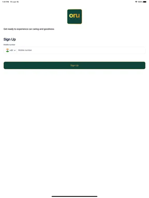 Oru Customer iPad  スクリーンショット