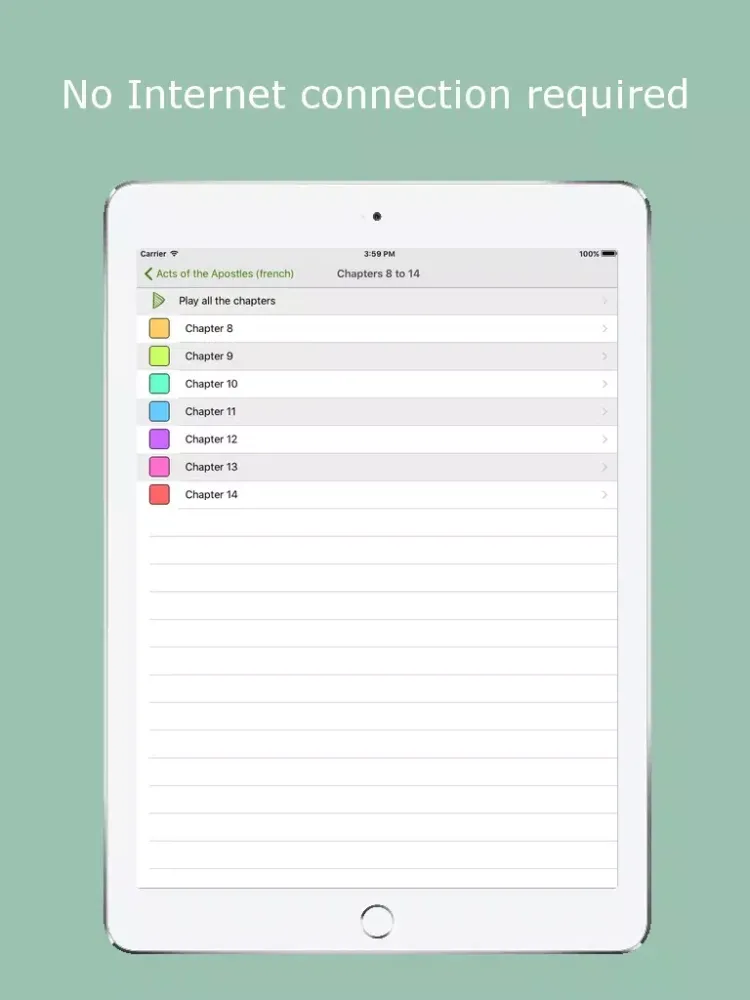 Zrzuty ekranu Listen Acts of the Apostles : Listen Jesus's life, from the new testament and the holy bible iPad 