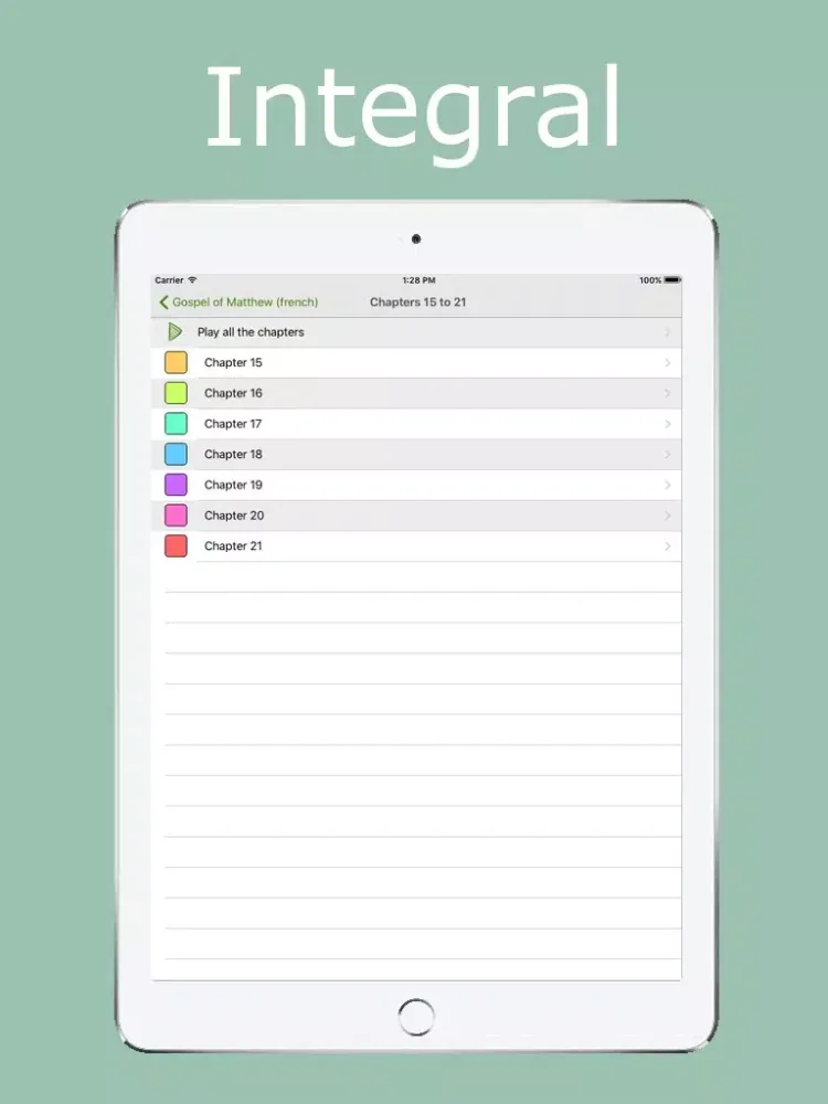 Listen Matthew Gospel in french : Listen Jesus's life with the Saint Matthew's Gospel, from the new testament and the holy bible iPad 應用截圖