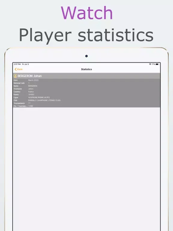 Zrzuty ekranu My little Padel iPad 