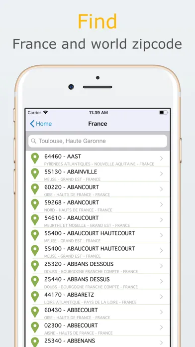 Zipcodes Assistant سکرین شاٹس