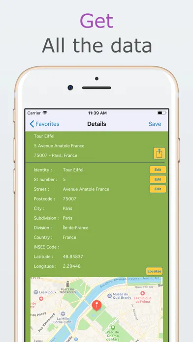 Zipcodes Assistant سکرین شاٹس