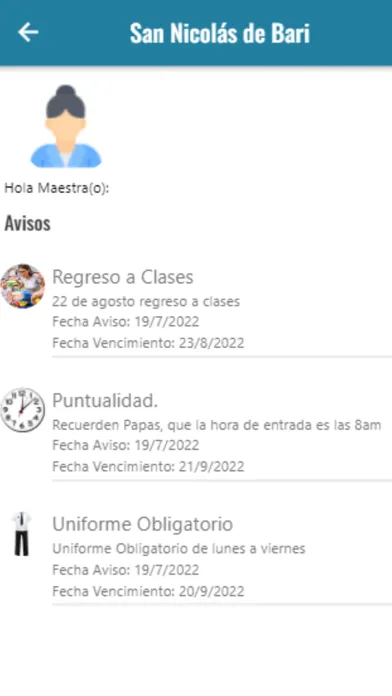 Capturas de tela do Colegio San Nicolás de Bari