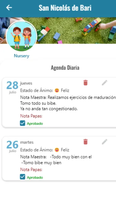 Capturas de tela do Colegio San Nicolás de Bari