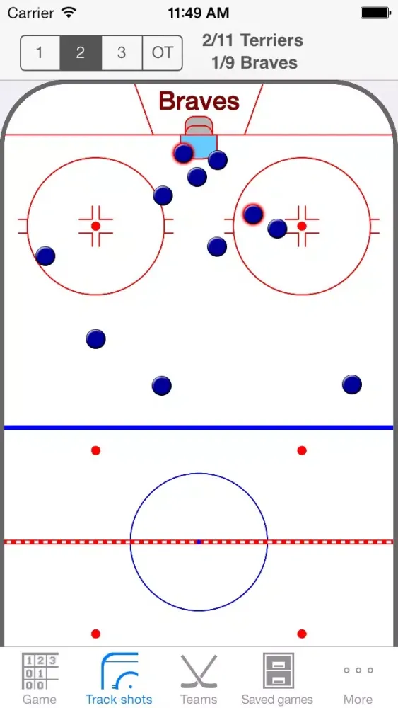 Capturas de tela do Tapshot Hockey Lite