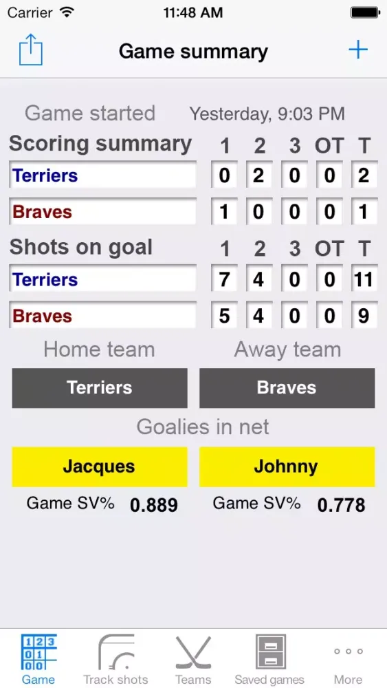 Capturas de tela do Tapshot Hockey Lite