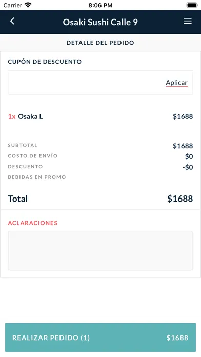 Screenshot di Osaki Sushi