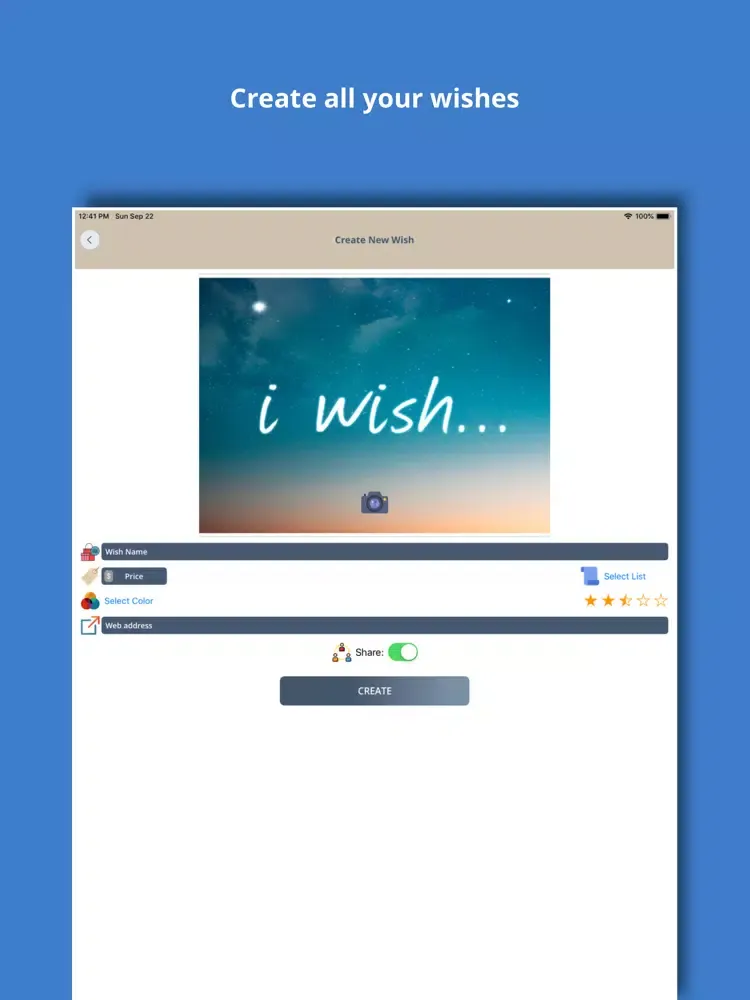 Screenshot di SocialWish iPad 