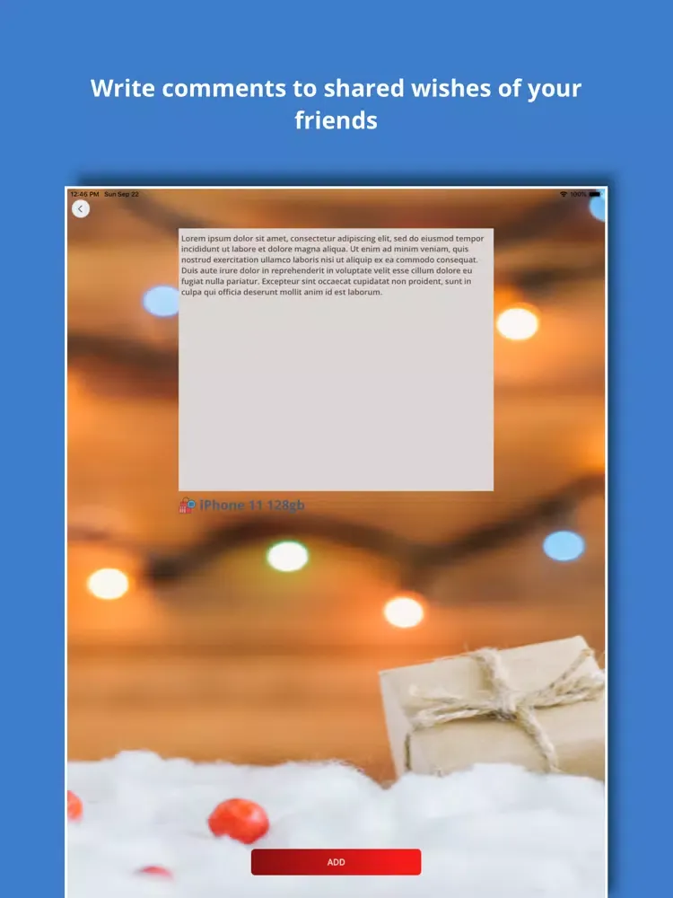 Screenshot di SocialWish iPad 