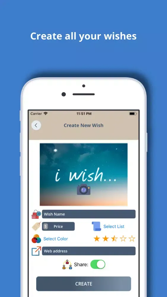 Screenshot di SocialWish