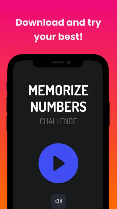 Tangkapan layar Memorize Numbers Challenge