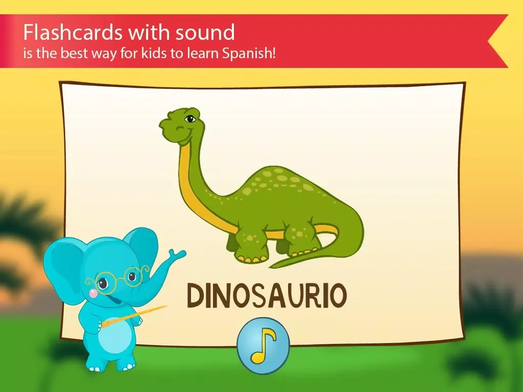 Spanish for kids with Benny. Learning Spanish language by flashcards: colors and numbers, greetings and family, food and fruits, animals and remember the pronunciation of words FREE iPad  স্ক্রিনশট