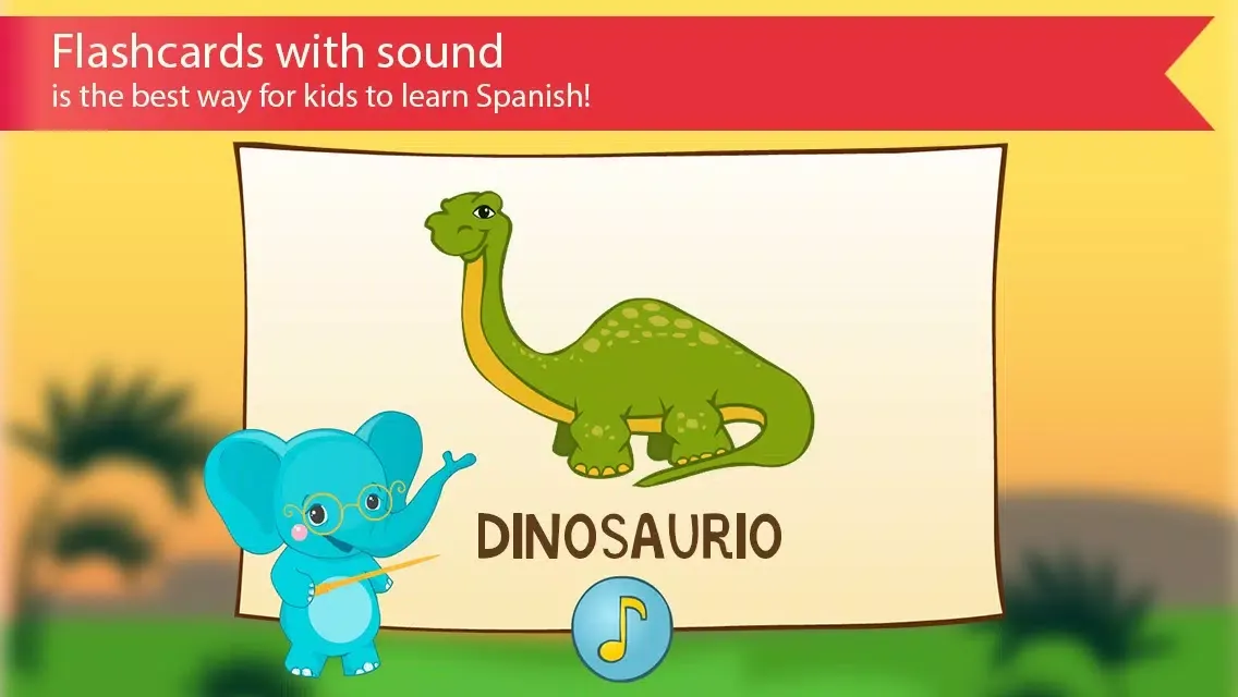 Spanish for kids with Benny. Learning Spanish language by flashcards: colors and numbers, greetings and family, food and fruits, animals and remember the pronunciation of words FREE স্ক্রিনশট