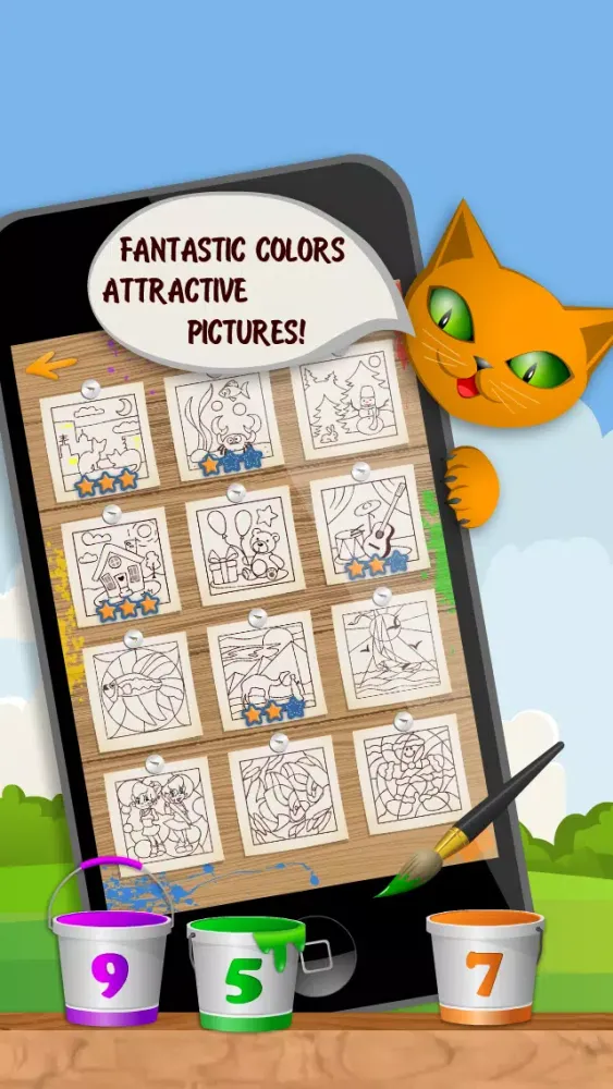 Captures d'écran de Kids Coloring and Math - Coloring book for kids Free