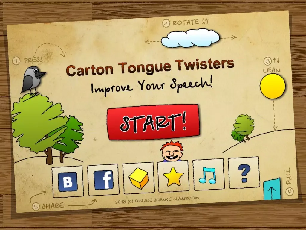 Capturas de pantalla de Cartoon Tongue Twisters. English language. FREE iPad 