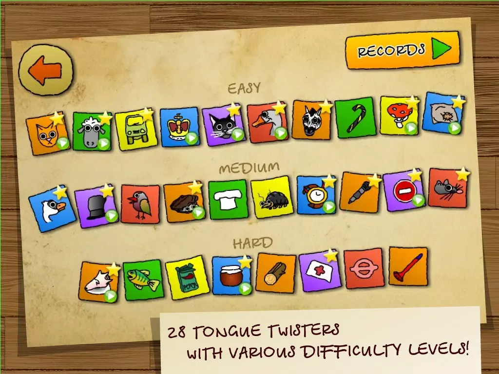 Capturas de pantalla de Cartoon Tongue Twisters. English language. FREE iPad 