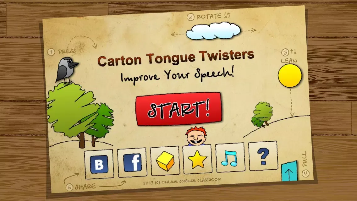 Capturas de pantalla de Cartoon Tongue Twisters. English language. FREE