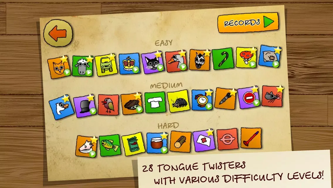 Capturas de pantalla de Cartoon Tongue Twisters. English language. FREE