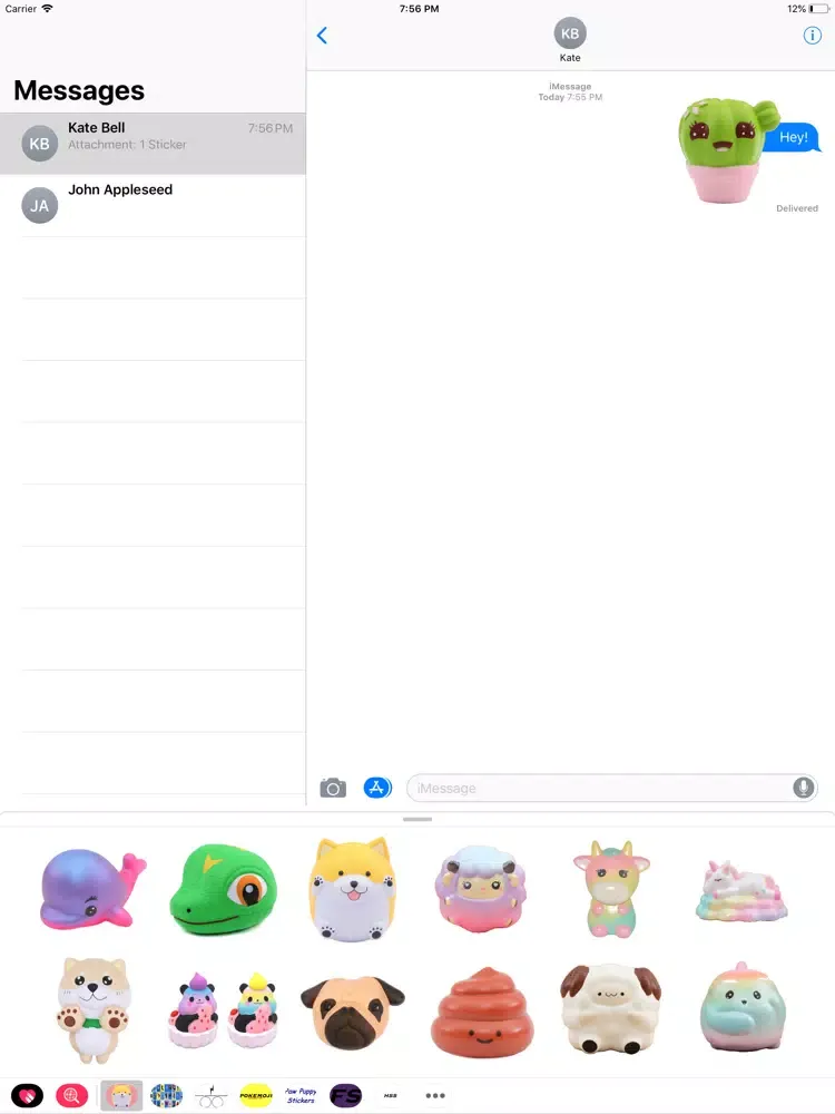 ภาพหน้าจอของ Cute Squishy Stickers iPad 