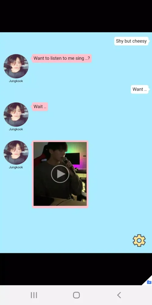 Captures d'écran de Chat Story with Jungkook BTS