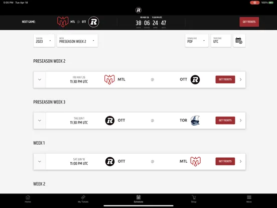 Capturas de tela do TD Place + Lansdowne App iPad 