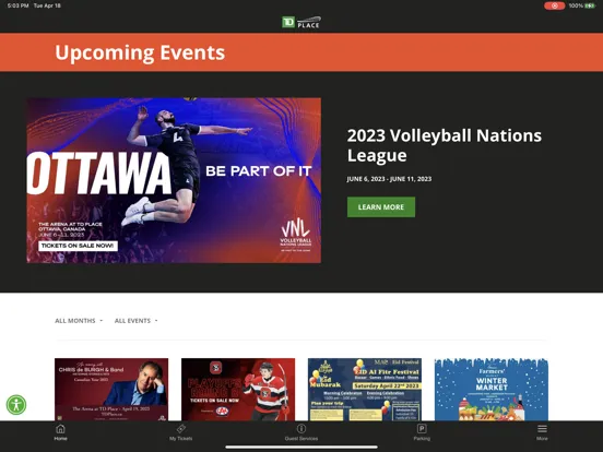 Capturas de tela do TD Place + Lansdowne App iPad 