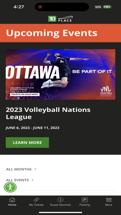 Capturas de tela do TD Place + Lansdowne App