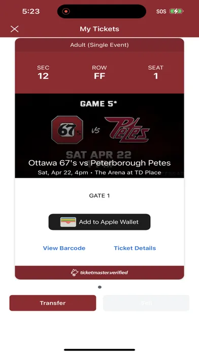 Capturas de tela do TD Place + Lansdowne App