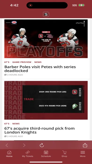 Capturas de tela do TD Place + Lansdowne App